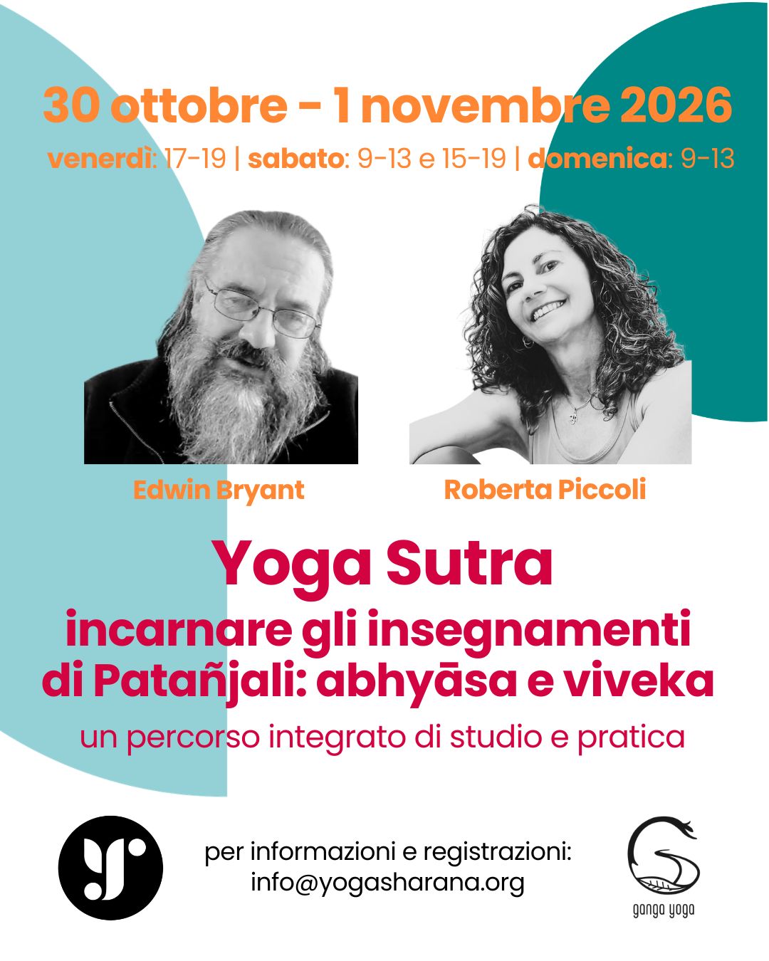 30-31 ottobre e 1 novembre, seminario con Edwin Bryant e Roberta Piccoli